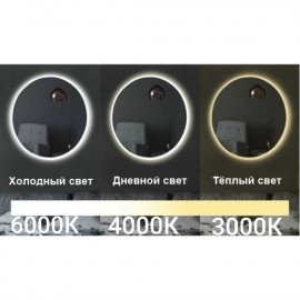 Круглое зеркало с подсветкой Декор 22 
