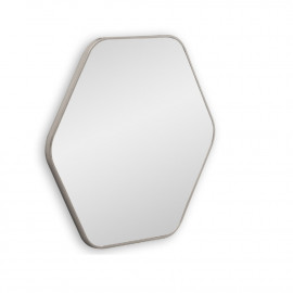 Зеркало в серебряной тонкой раме Hexagon S Silver (Хексаген)  Smal 60*54 см 