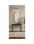 Зеркало волнистой формы в чёрной раме Орнелла 003 в интернет-магазине зеркальной мастерской ЗЕРКАЛА-М фото 1 