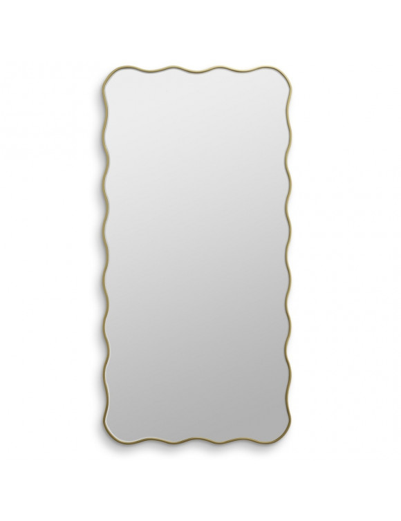 Зеркало в золотой волнистой раме Fancy L Gold (Фэнси) Smal 60*120 см в интернет-магазине зеркальной мастерской ЗЕРКАЛА-М фото